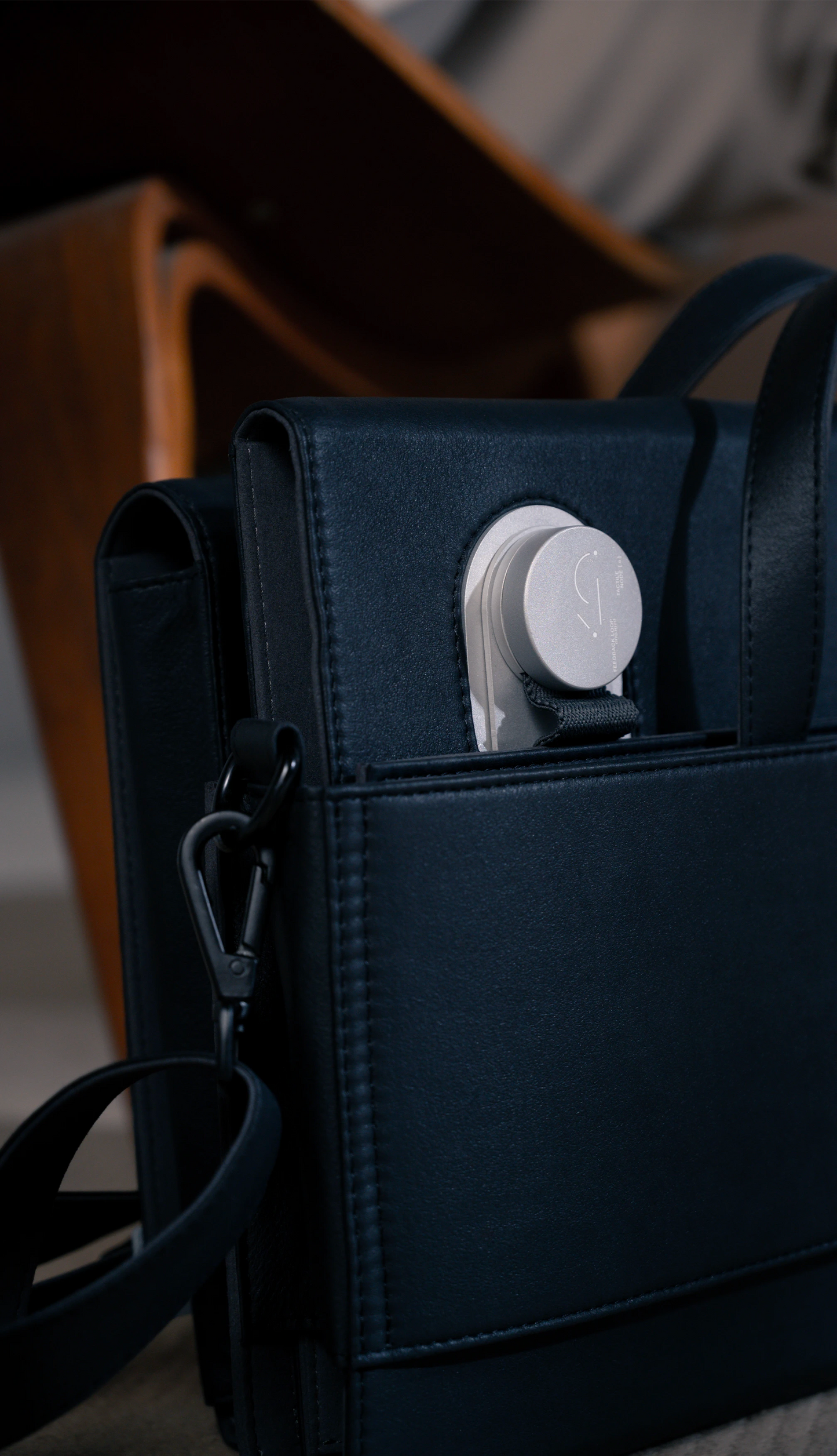 Charcoal brief and dossier with metal clasp for better funactionality