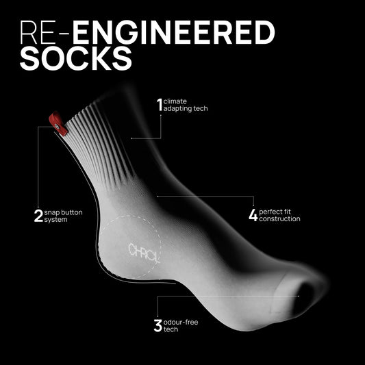 Re-engineered charcoal socks 